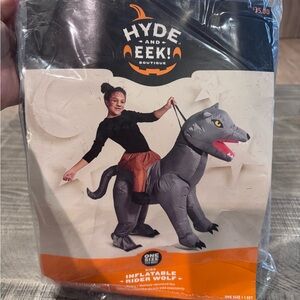 Hyde & Eek Inflatable Rider Wolf Costume - kids one size fits most